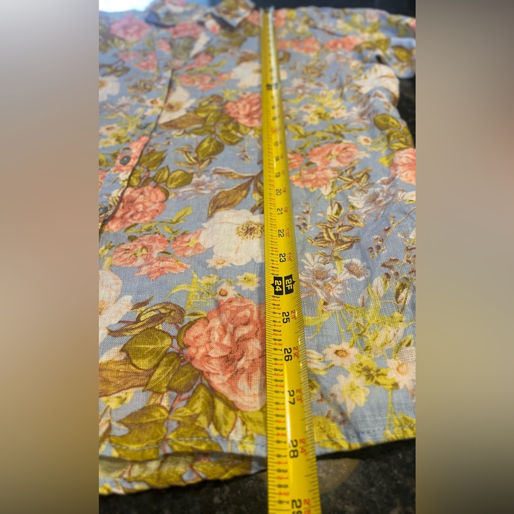 LINEN SPRING FLORAL BUTTON DOWN - image 6